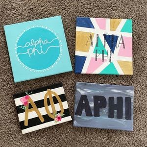 Alpha Phi canvases